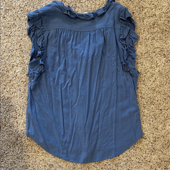 Dylan Blue Ruffled Blouse - Picture 3 of 4